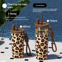 Large-capacity Insulated Cup With Tea-water Separation