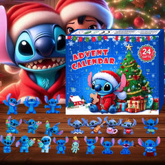 24 Days Christmas Advent Calendar Cute Blue Alien 3D Figure Countdown Xmas Gift