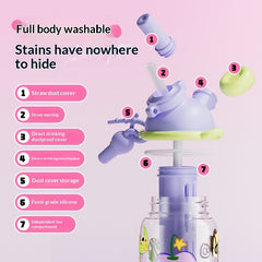 Large-capacity Straw Cup Childrens Water Bottle