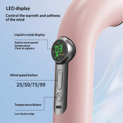 Curved Handle USB Charging Cordless Hair Dryer