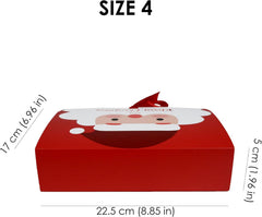 Pack of 12 Christmas Gift Boxes with Ribbon Closure 22.5X17X5 Cm