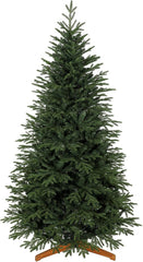 7Ft Artificial Christmas Tree Solid Pine Wood Stand, Green