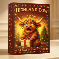2026 Highland Cow 2D Acrylic Advent Calendar Gift 24 Days Christmas Countdown