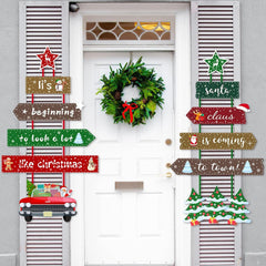 Christmas Hanging Decoration,Large Hanging Indoor,Window Door Kitchen Dress up Card Hanging,Creative Crafts Christmas Decorations