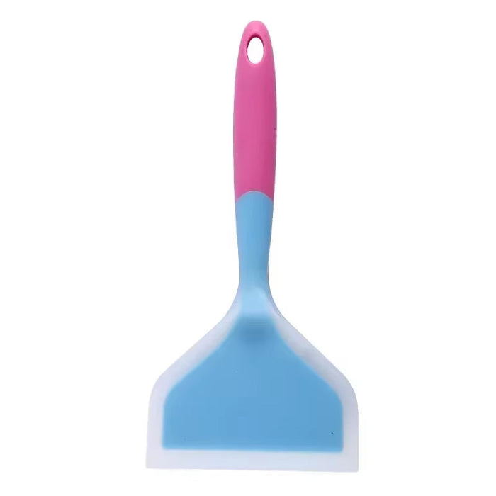 Transparent Two-Color Silicone Wide Mouth Frying Spatula Translucent Jade Cooking Spatula Kitchen Utensils Silicone Spatula