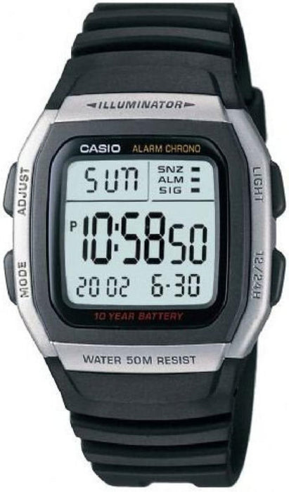Mens Digital Quartz Watch with Plastic Strap W-96H-1AVES