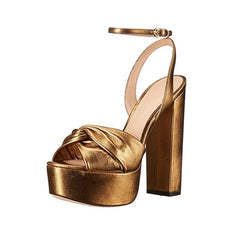 Womens Round Toe Thick Heels