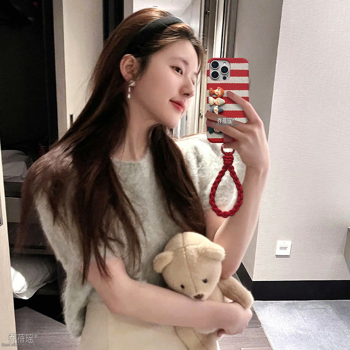 Striped Doll Suitable For Phone Case New Advanced Sense