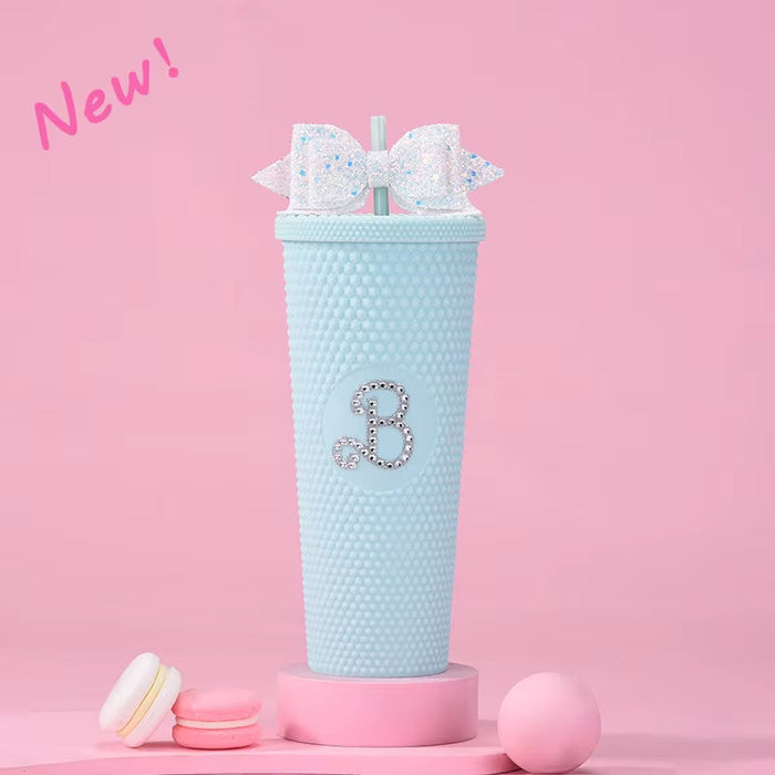 Stainless Steel Double Layer Thermos Cups 710Ml Lid Rhinestone Women Glitter Cup Water Bottle Gift Reusable Straw Cup With