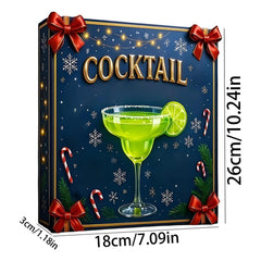 2026 Cocktail Advent Calendar, 24 Days Christmas Countdown Calendar with 24 Mini