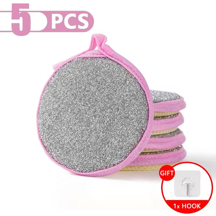 Dishwashing Sponge Reusable Washable Sponges Double Side Magic Sponge to Wash Dishes Useful Things for Kitchen Clean Tools