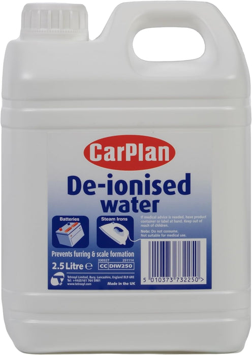 De-Ionised Water, Batteries & Steam Irons, Energy Class A+++, 2.5 Litres