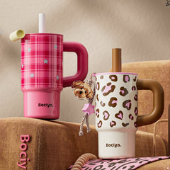 Cute New Portable Car Water Bottle With A Straw