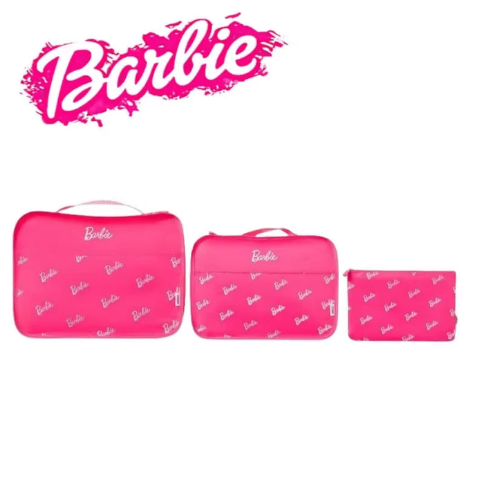Anime Barbie Storage Bag Cartoon Women'S Fashion Portable Clothing Shopping Bag Kawaii Casual Large Capacity Cosmetic Bag