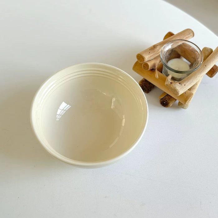 French Home Vancouver Series Rice Bowl 16Cm Ceramic anti Scalding Wheat Italian Noodle Bowl Solid Color Underglaze Color Bowls