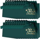 20Pcs Christmas Candy Boxes with Ribbon Goodie Paper Boxes Sweet Cases for Wedding Party New Year Accessories