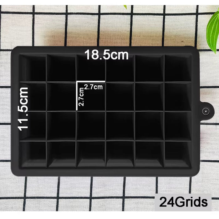 4/6/8/15 Grid Big Ice Tray Mold Box Large Food Grade Silicone Ice Cube Square Tray Mold Diy Bar Pub Wine Ice Blocks Maker Model