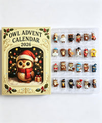 24 Day Owl Advent Calendar 2026 Cute Mini Figures Christmas Countdown Gift