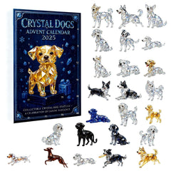 Crystal Dog Advent - Christmas Calendar 2025, 2D Acrylic Decor, 24 Days Dog, Lov