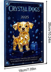 Crystal Dog Advent - Christmas Calendar 2025, 2D Acrylic Decor, 24 Days Dog, Lov