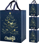 Large Christmas Gifts Bags 4Pcs,41 * 30 * 18 Christmas Presents Bags,Gold Tree Xmas Bags for Presents