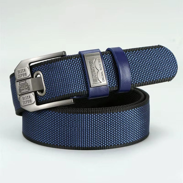 Men'S Pin Buckle Youth Overalls Canvas Waistband Belt Casual Retro Decorative Belt Fashion High Quality Webbing Belt C032