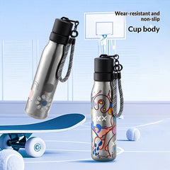 High-Style Pure Titanium Insulated Water Bottle For Outdoor Activities