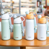 Portable Handheld Insulated Stainless Steel Car Mug Sports Water Bottle
