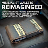 Metal And Leather Pull-Out Mens Wallet