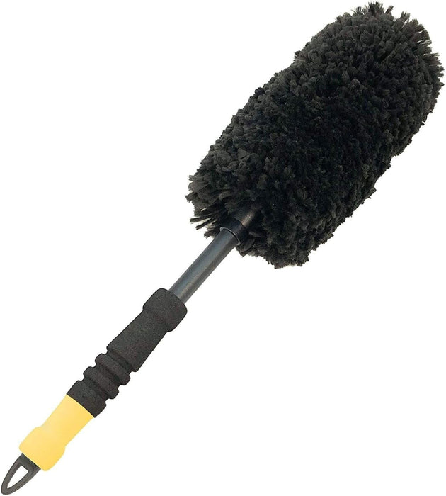 X1902EU Supreme Microfibre Wheel Brush, Medium, Completely Safe Wheel Cleaning, Black