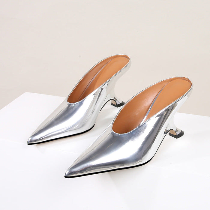 Glossy patent leather cross-border women's shoes