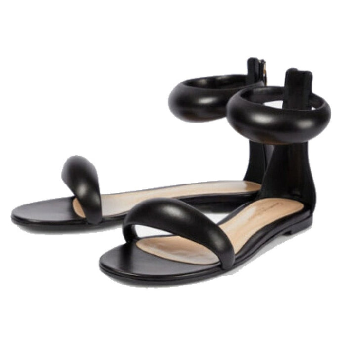 Marc Gianno Flat Sandals Simple Fish Mouth Zipper