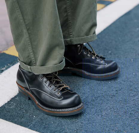 JM 1920S short-face work boots suede leather Boots Black