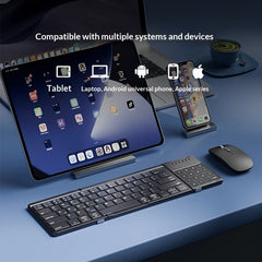 Tri-fold Keyboard, Wireless Bluetooth Foldable Mini Keyboard, Suitable For Desktop PC Sets