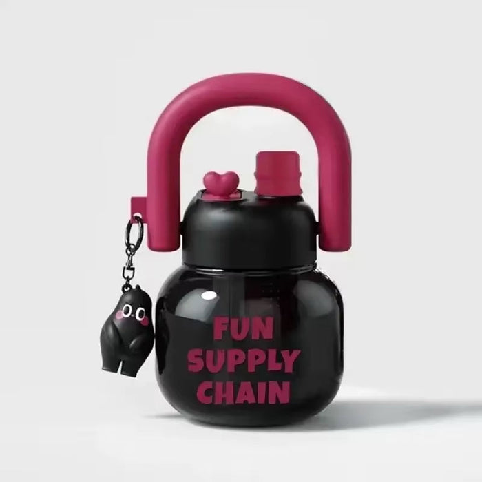 High Temperature Resistance Space Straw Water Bottle Large Capacity Ton Ton Cup Portable High Appearance Big Belly Drinking Cup