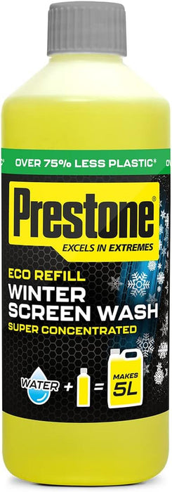 Eco Refill -10C Winter Screenwash Concentrate, Super Concentrated Screen Wash for Cars Makes 5 Litres of Windscreen Washer Fluid, 500Ml