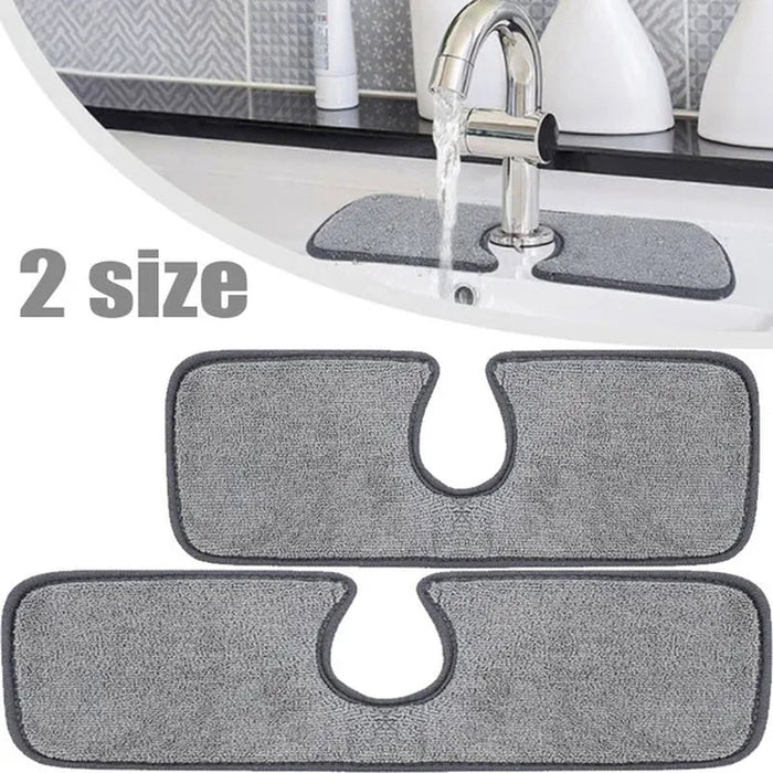 Kitchen Sink Splash Mat Faucet Splash Catcher Countertop Absorbent Mat for Kitchen Bathroom Drying