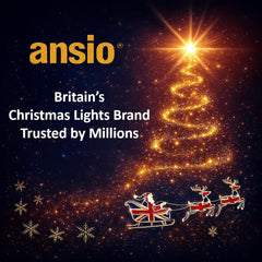 Christmas Lights 100 LED 10M, Warm White, Mains Powered Clear Cable