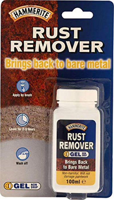 Rust Remover Gel Blister. Non Drip Rust Remover for Metal, Rust Converter - Non Damaging to Metal Paint, Suitable for Interior and Exterior - 100Ml