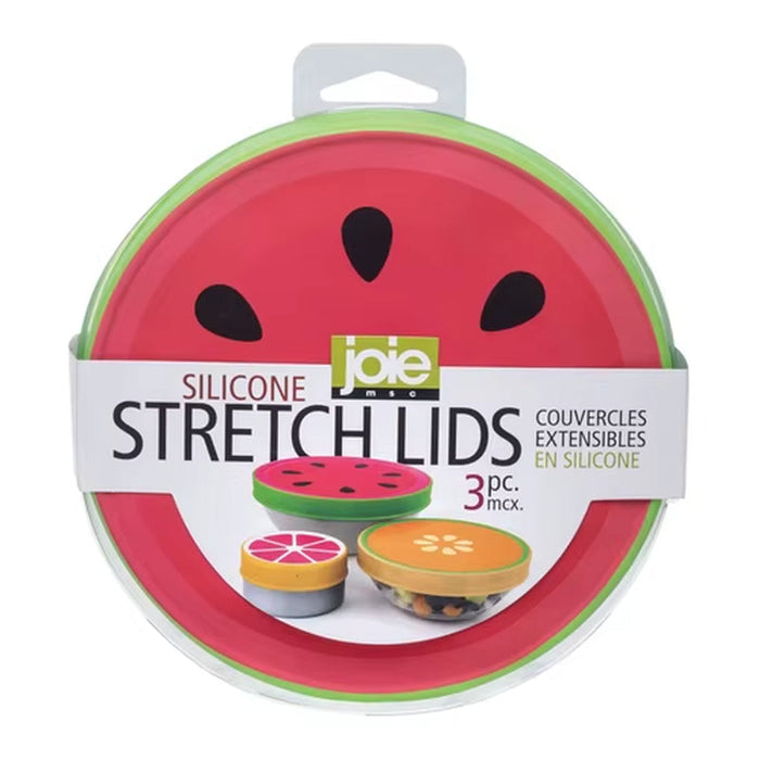 JOIE 3Pcs Creative Silicone Cover Stretch Lids Reusable Airtight Food Wrap Covers Fruit Shape Keeping Fresh Kitchen Cookware