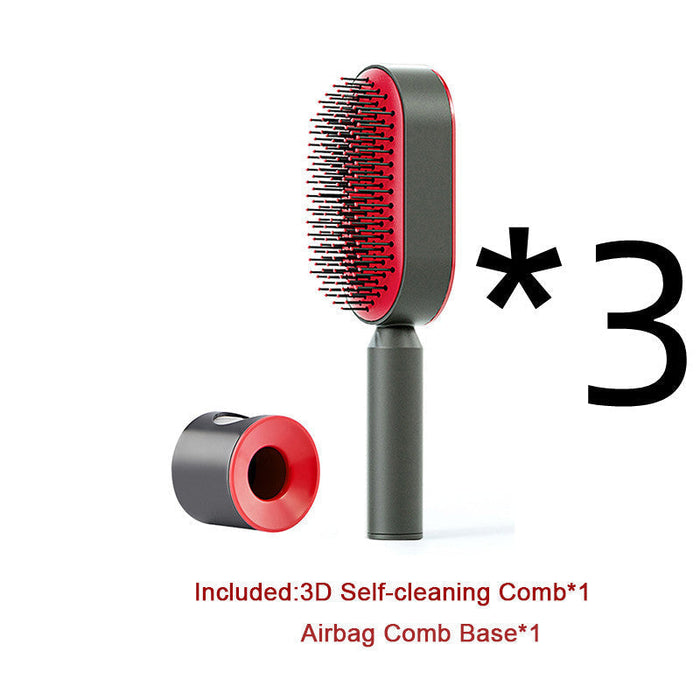 Self Cleaning Massage Scalp Comb Anti-Static Hairbrush