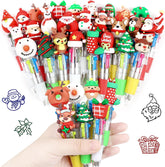 Christmas Multicolour Ballpoint Pens, 30PCS 4 Colours, Xmas Mini Retractable Pens for Kids Novelty Pens for Class Reward Gifts Party Bag Fillers