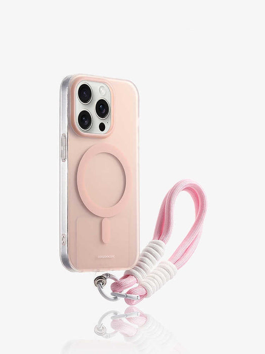 Frosted Magnetic Drop-resistant All-inclusive Phone Case With Lanyard