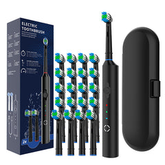 Rechargeable Soft-bristle Frequency-controlled Rotating Electric Toothbrush