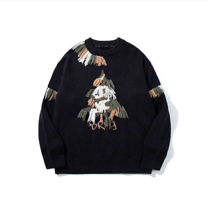 Autumn Couple Advanced Versatile Round Neck Long Sleeve Knitted Sweater