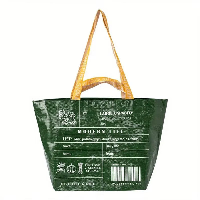Large-Capacity Waterproof Supermarket Shopping Bag Portable PP Woven Shopping Bag for Retail Stores Boutique and Supermarkets