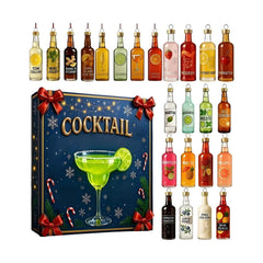 2026 Cocktail Advent Calendar, 24 Days Christmas Countdown Calendar with 24 Mini