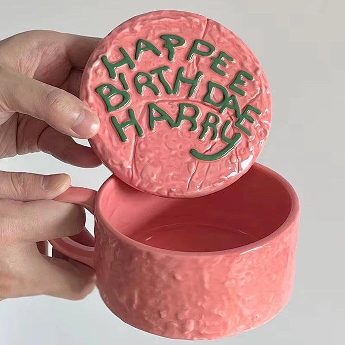 NEW HAPPEE BIRTHDAE 3D Mugs Cups Figures Happy Birthday Hagrid Ceramics Coffee Cup Action Figure Toys Gifts Home Decoration
