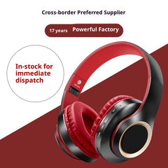 Foldable Bluetooth Headset With Large Earcups Card Slot And Long Battery Life