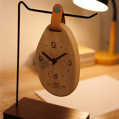Rustic-style Desktop Table Clock Decoration For The Bedroom